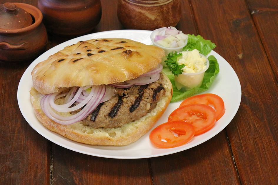 Hamburger in pita bread starigrad.ca